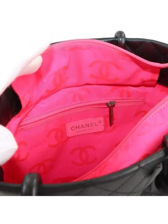 Chanel Cambon Line Tote Calfskin Black Silver - Picture 7 of 10